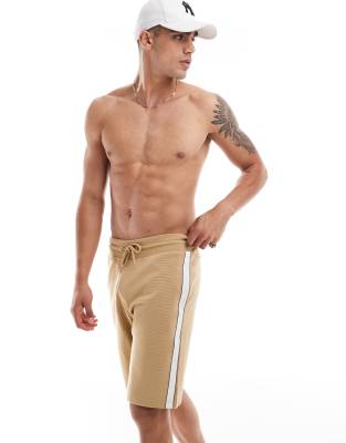 Tommy Hilfiger – Lounge-Shorts in Hellbraun