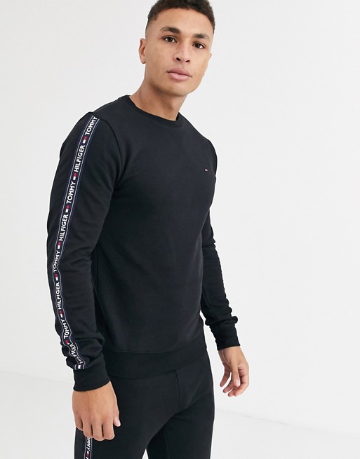 Tommy Hilfiger lounge sweater in black with taping
