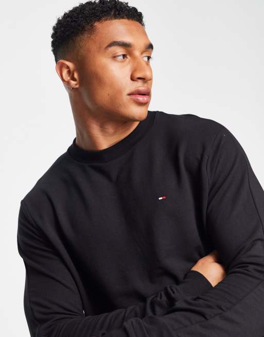 Tommy hilfiger best sale black sweatshirt mens