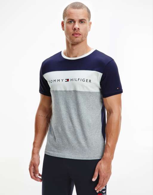 Tommy Hilfiger - Lounge-T-shirt met contrastvlakken