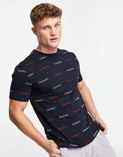 Tommy hilfiger all over print t best sale shirt