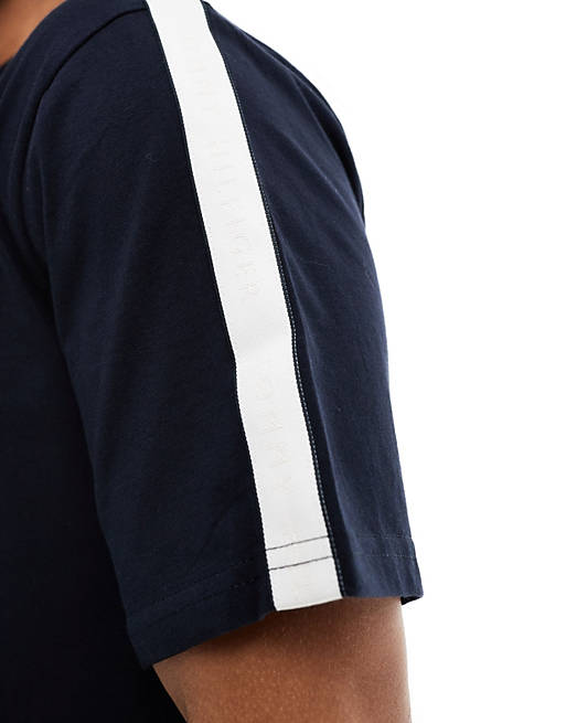 Tommy Hilfiger lounge T-shirt with logo taping in gray | ASOS