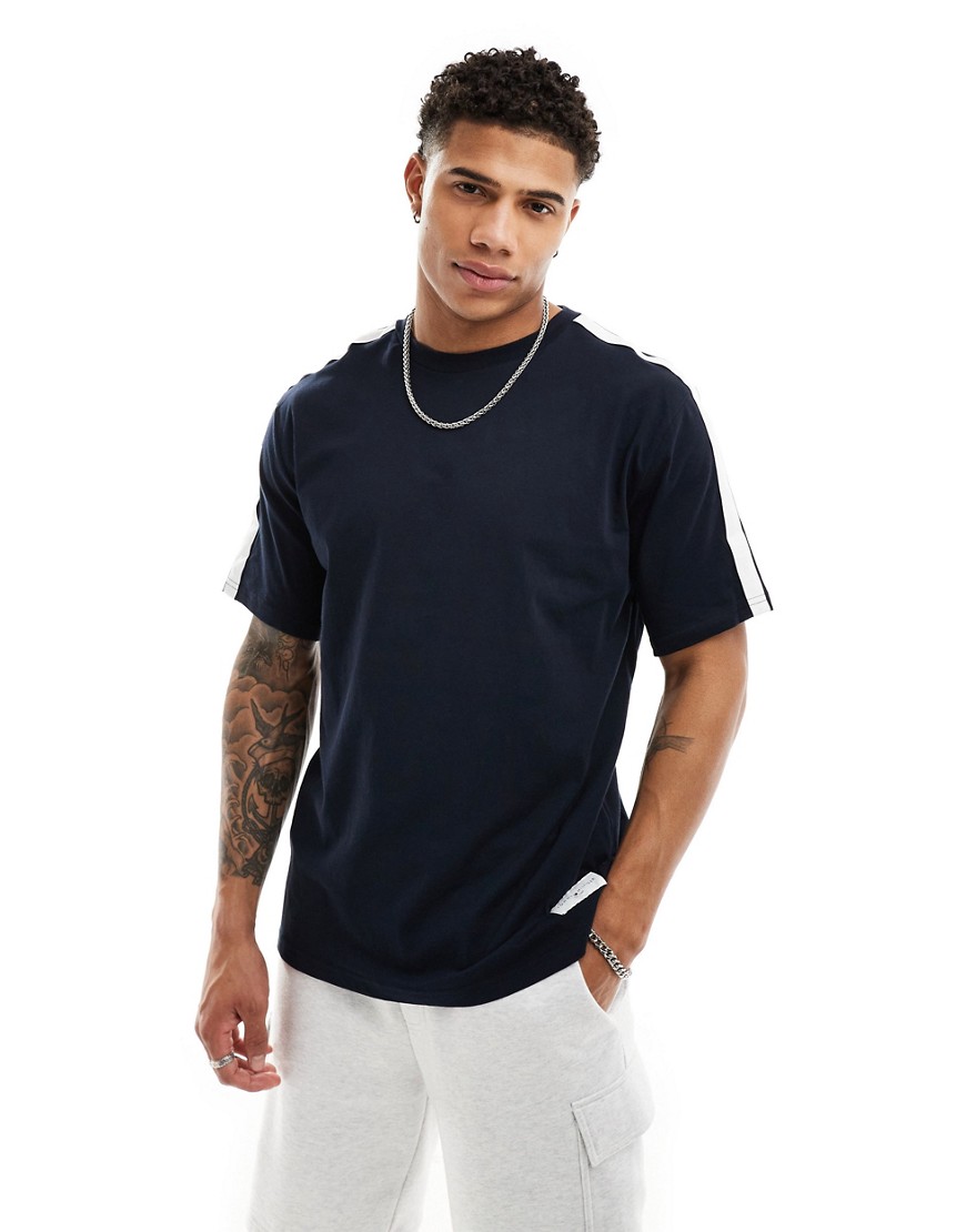 Tommy Hilfiger lounge t shirt with logo tapping in grey
