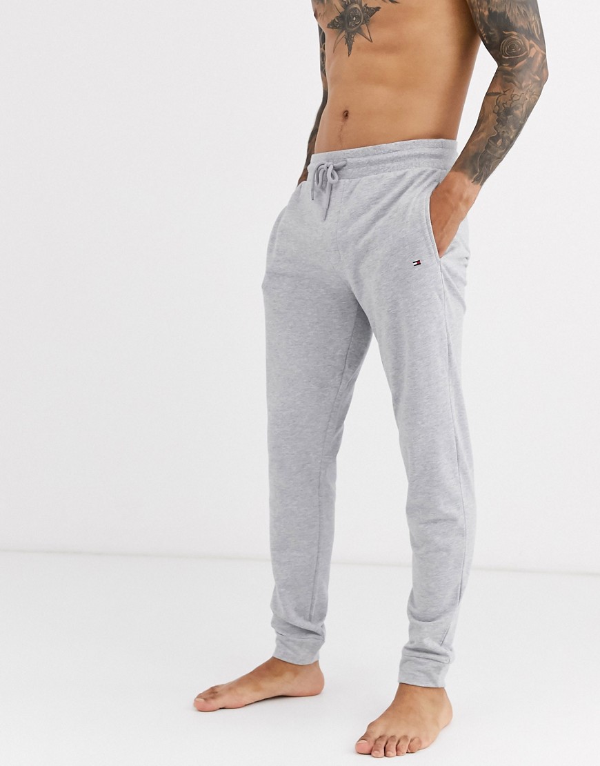 Tommy Hilfiger lounge tapered joggers with flag logo in grey