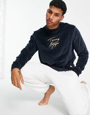 tommy hilfiger velvet sweatshirt