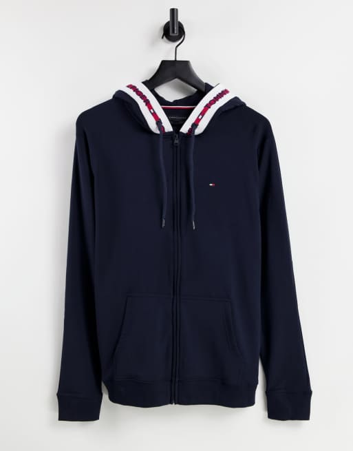 Tommy Hilfiger Authentic Full Zip Lounge Hoodie With Side Logo