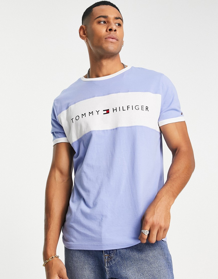 Tommy Hilfiger loungewear color block t-shirt in blue