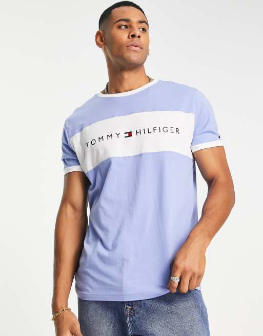 Tommy Hilfiger Loungewear Colour Block T Shirt In Blue Asos