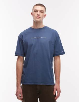 Tommy Hilfiger loungewear logo t-shirt in blue