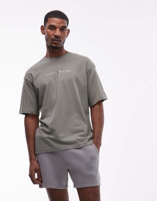 Tommy Hilfiger Loungewear Logo T-shirt In Gray