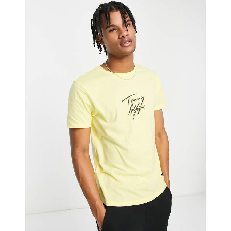 Mens yellow tommy clearance hilfiger t shirt