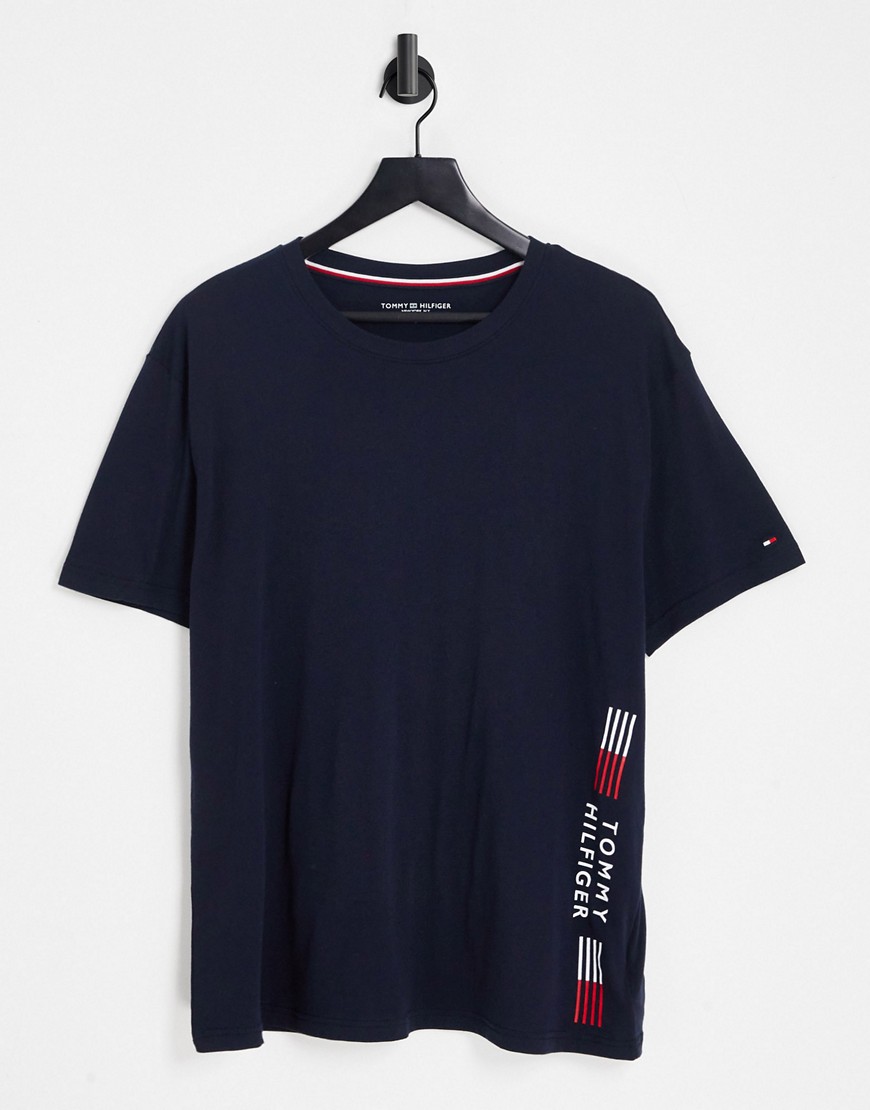 Tommy Hilfiger loungewear t-shirt in navy co-ord