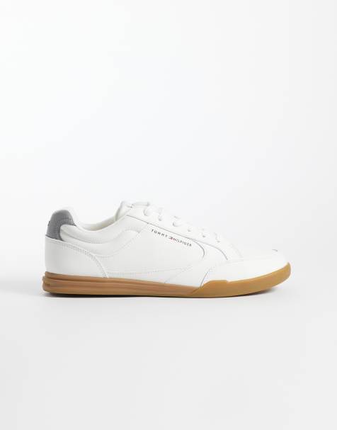 Tommy Hilfiger low pro cupsole leather sneakers in white - view 1