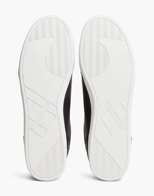 Tommy Hilfiger Low profile trainers with leather in chocolate, 5 of 7