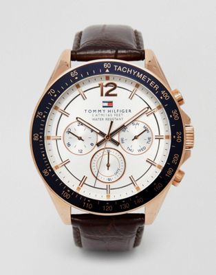 tommy hilfiger watch with leather strap