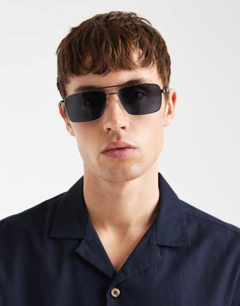 Tommy Hilfiger - Lunettes de soleil carrées - Argenté foncé mat - view 1