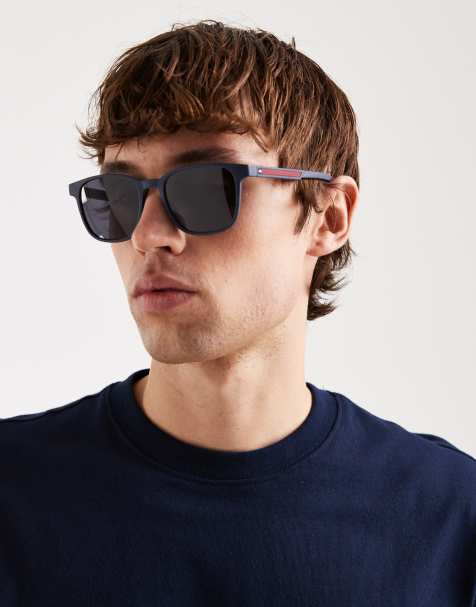Tommy Hilfiger - Lunettes de soleil carrées - Bleu et rouge - view 1