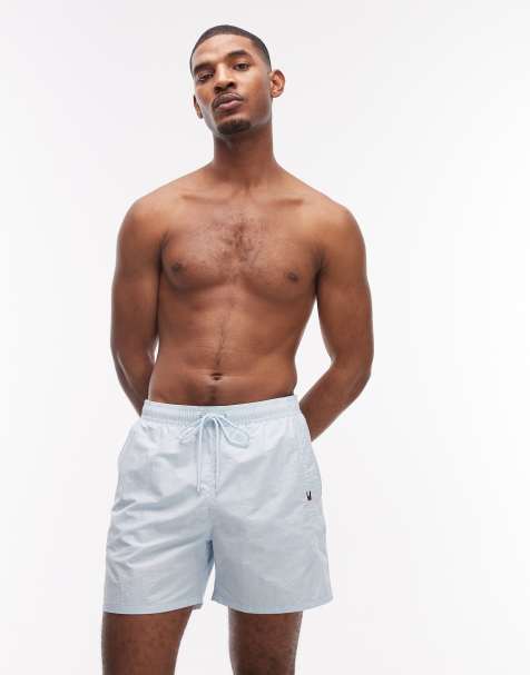 Tommy Hilfiger - Lyseblå badeshorts med løbesnor og lynlåslomme - view 1