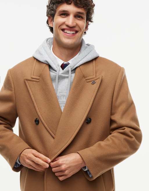 Tommy Hilfiger manteau en mélange de laine à étiquette New York marron, 5 de 7