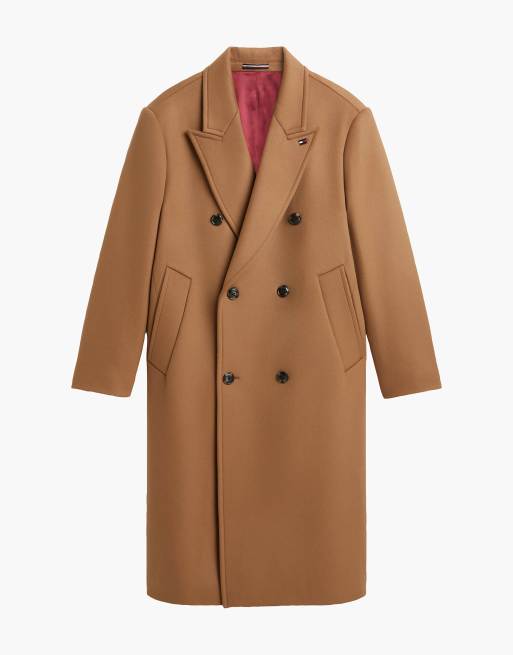 Tommy Hilfiger manteau en mélange de laine à étiquette New York marron, 7 de 7