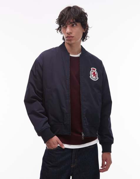 Tommy Hilfiger – Marinblå bomberjacka med emblem - view 1