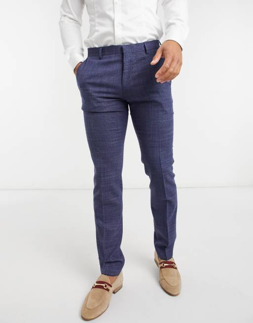 Tommy Hilfiger – Marinblå finbyxor med extra smal passform