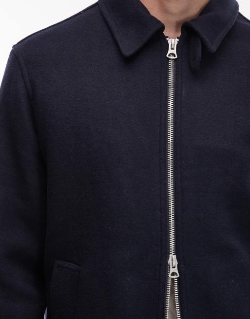 Tommy Hilfiger – Marinblå harringtonjacka i ylle, 4 av 5