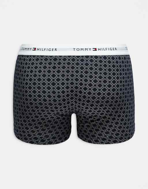 Tommy Hilfiger – Marinblå, khakifärgade och mönstrade kalsonger, 3-pack, 3 av 3