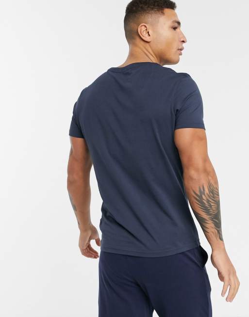 Tommy Hilfiger – Marinblå mys-t-shirt med rund halsringning och logga, 2 av 4