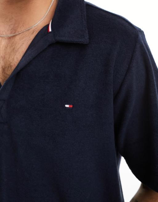 Tommy Hilfiger – Marinblå pikétröja med flagga , 3 av 4
