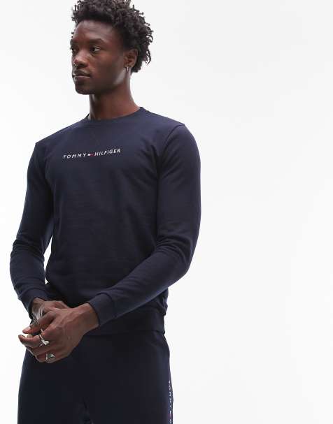 Tommy Hilfiger – Marinblå sweatshirt med logga - view 1