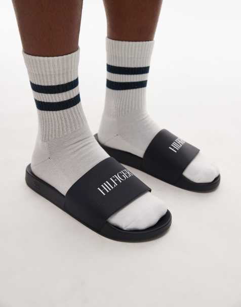 Tommy Hilfiger – Marinblå tofflor med logga - view 1
