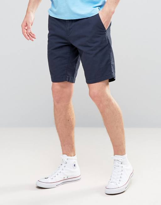 Tommy Hilfiger – Marineblaue Chino-Shorts in regulärer Passform