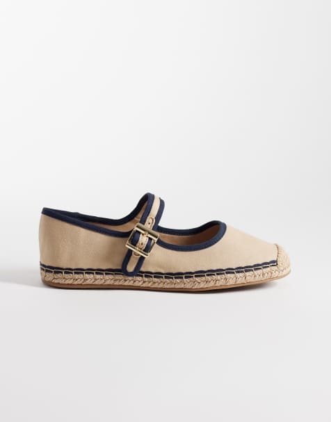 Tommy Hilfiger Mary Jane espadrille pumps in beige - view 1