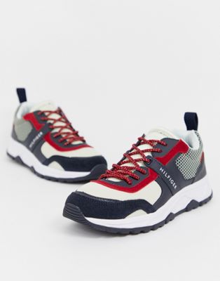 tommy hilfiger material mix sneakers