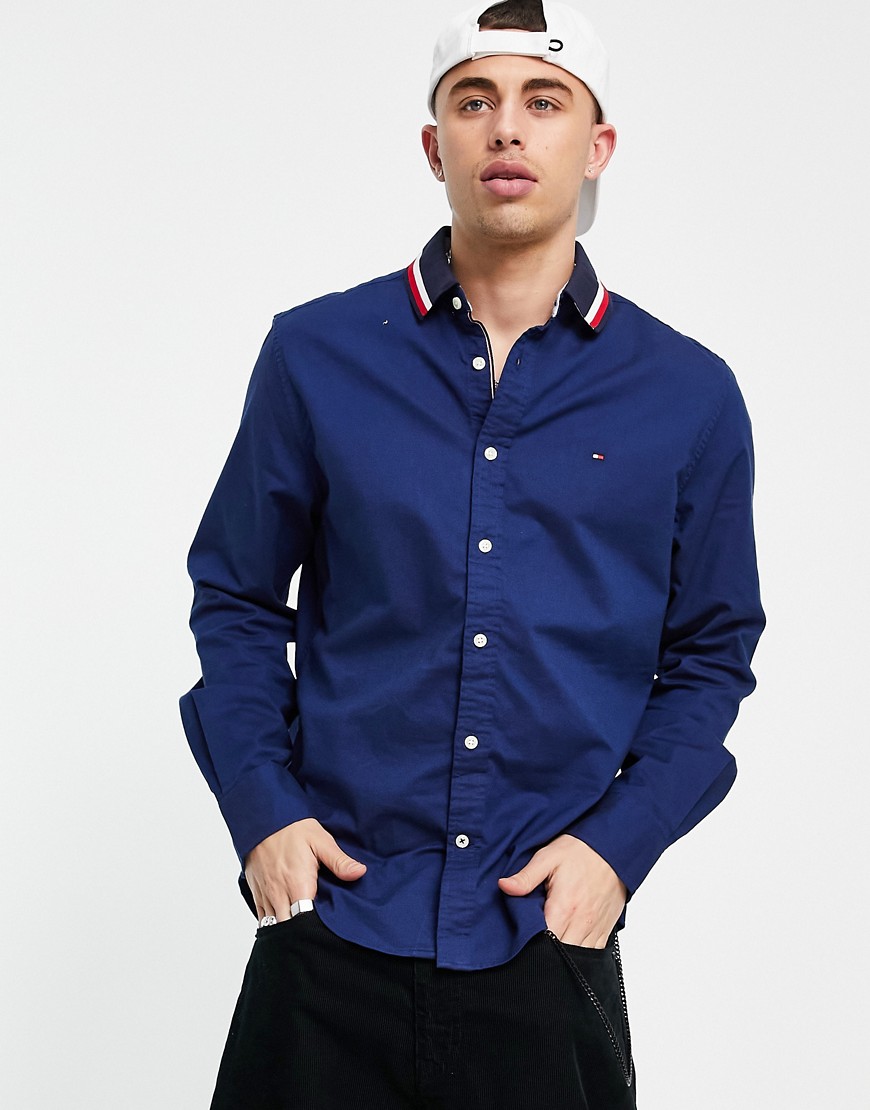 Tommy Hilfiger mayer oxford custom fit shirt-Blue