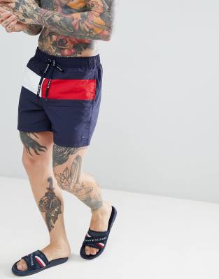 tommy hilfiger flag swim shorts