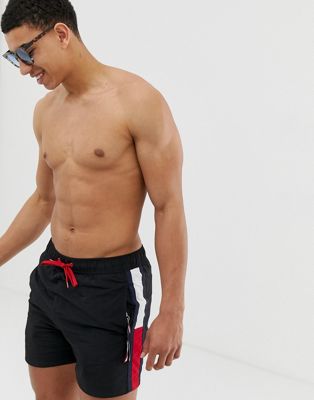 tommy hilfiger black swim shorts