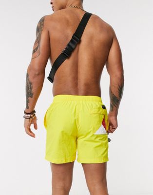 tommy hilfiger yellow swim shorts