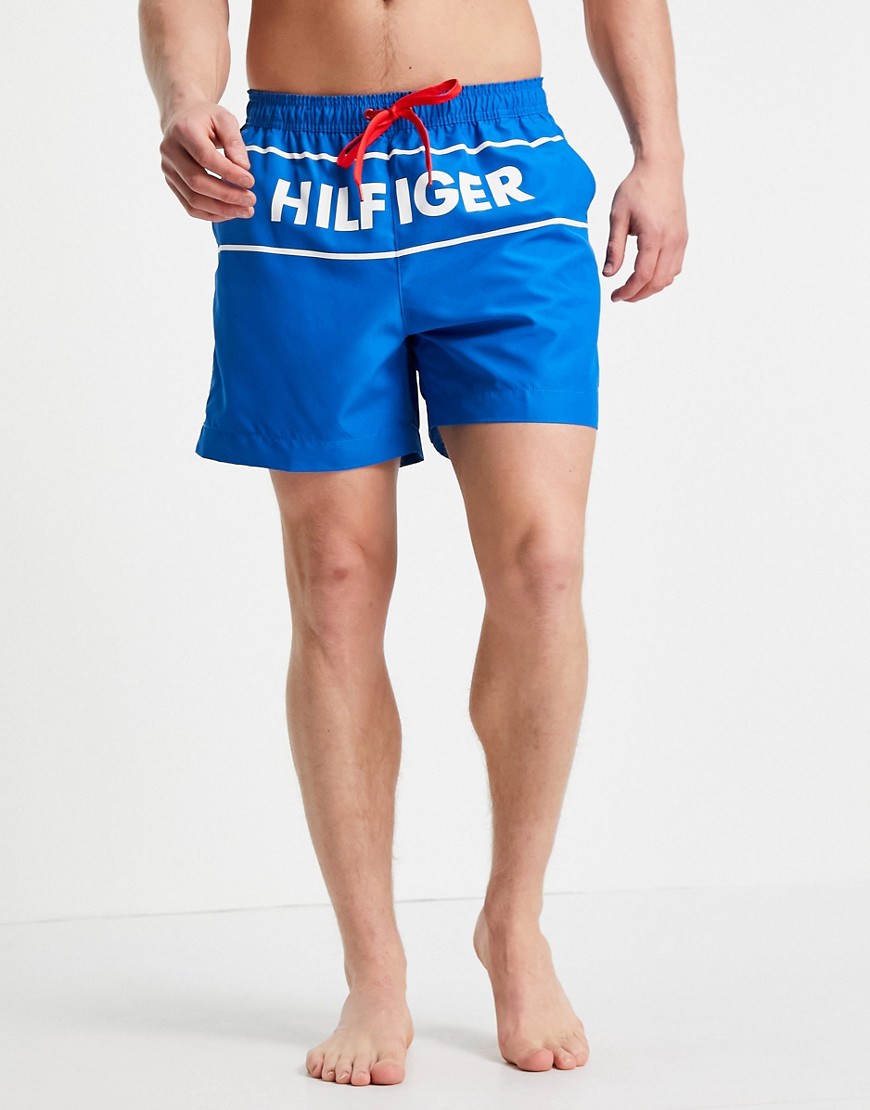 Tommy Hilfiger medium length swim short in intense blue