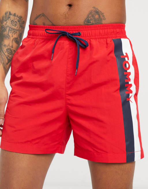 Red tommy deals hilfiger swim shorts