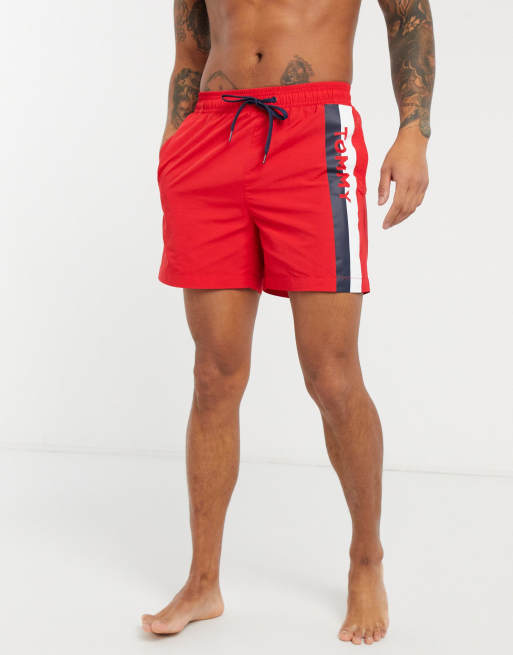 Red tommy hilfiger store swim shorts