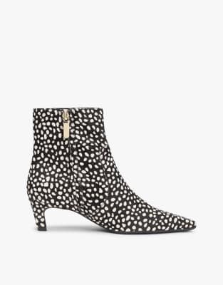 Tommy Hilfiger - Mehrfarbige Ankle-Boots mit Schneeleopardenmuster-Schwarz