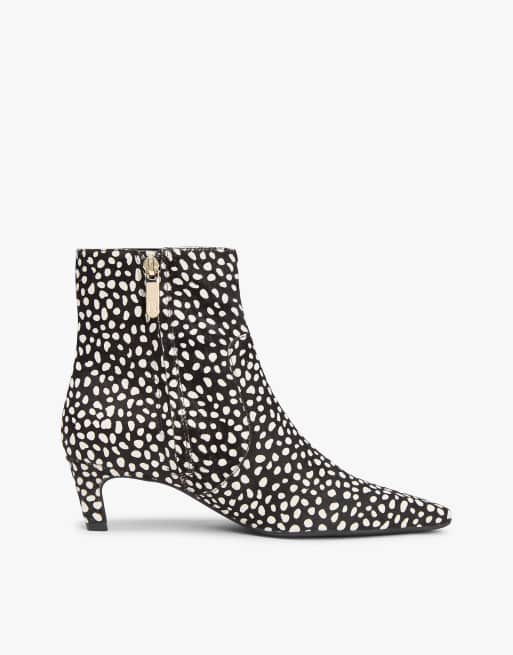 Tommy Hilfiger – Mehrfarbige Ankle-Boots mit Schneeleopardenmuster