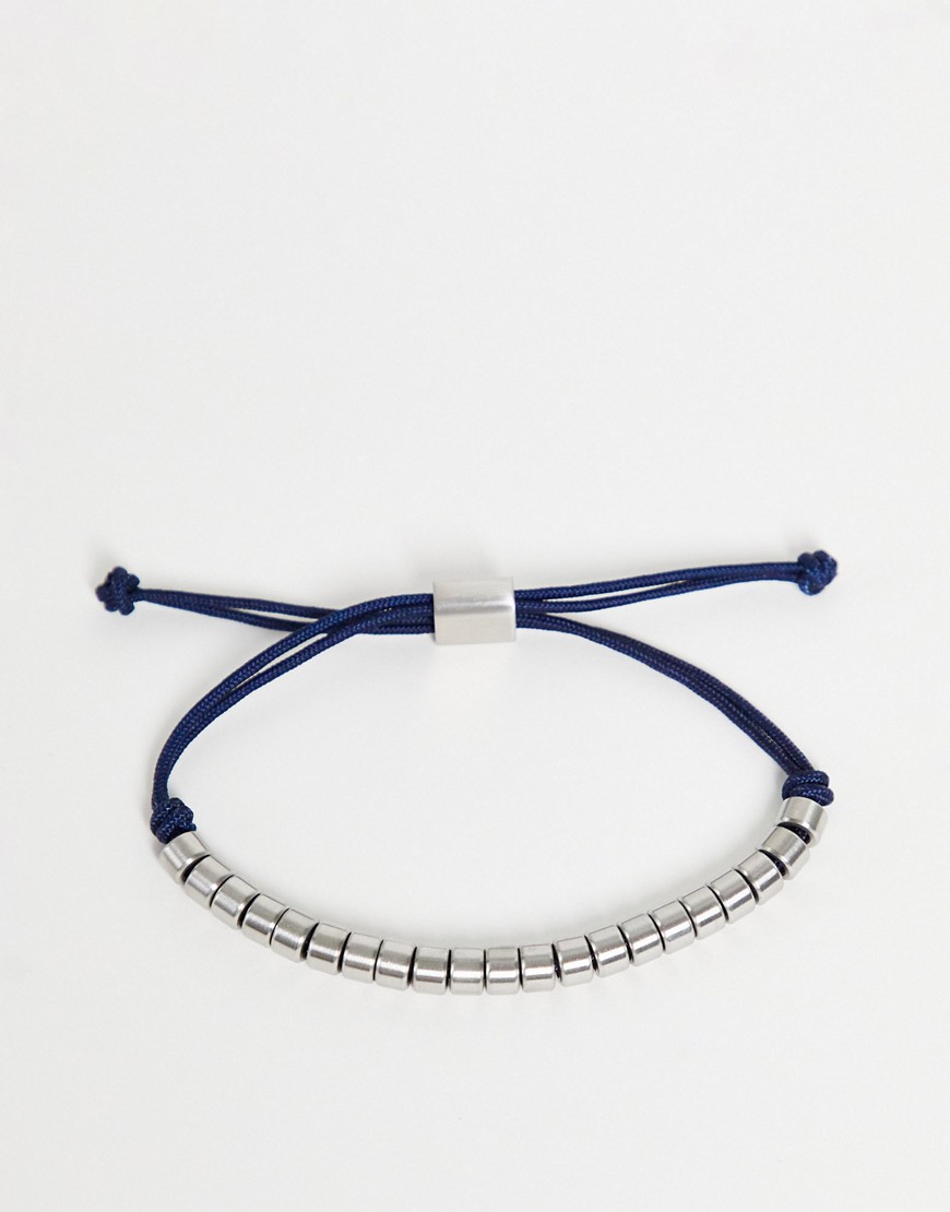 Tommy Hilfiger mens adjustable bead bracelet in blue 2790291-Blues