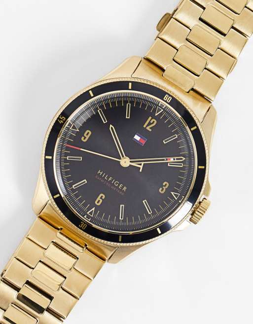 Tommy Hilfiger mens bracelet watch in gold ASOS