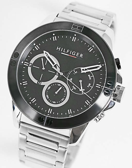 undefined | Tommy Hilfiger mens chronograph bracelet watch in silver