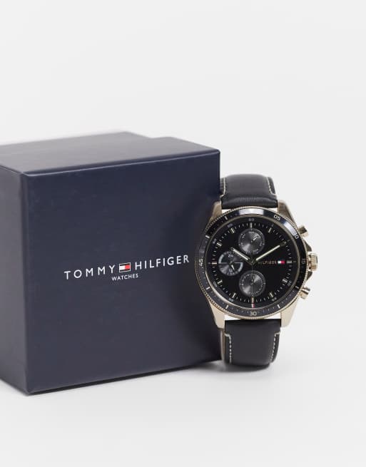 Tommy hilfiger outlet men's black watch