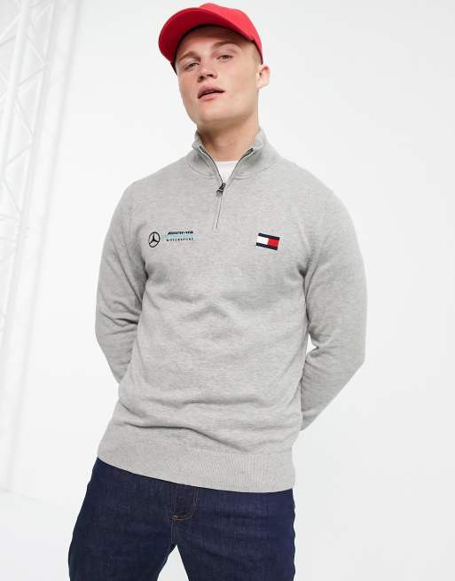 Sweat Tommy Hilfiger Lines Gris pour Homme