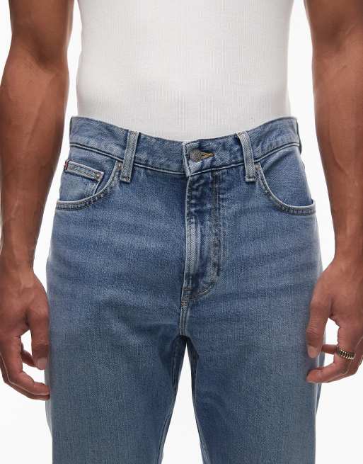 Tommy Hilfiger – Mercer – Jeans in verblasstem Dunkelblau mit regulärem, geradem Schnitt, 5 von 5